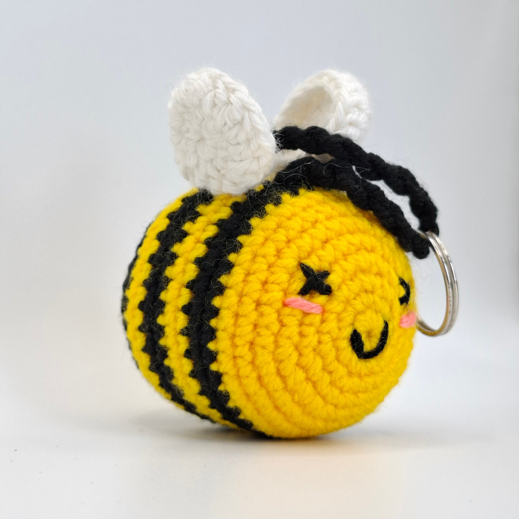 Handcrafted Crochet Bee Keychain – Tiny Prets UK