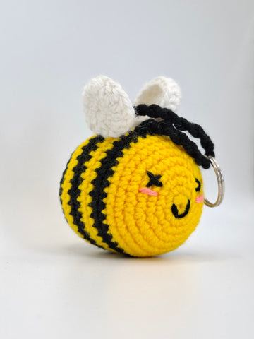 Handcrafted Crochet Bee Keychain – Tiny Prets UK